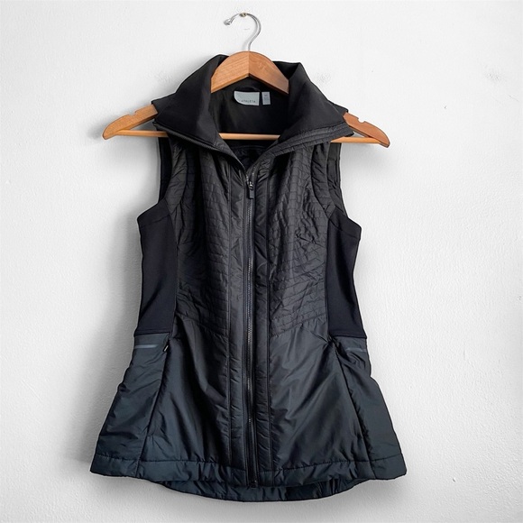 Athleta Sprinter Black Puffer Vest Zip Up Sport Running Hiker Outdoor Gorpcore - Picture 3 of 8